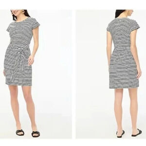 JCrew Striped Black and White Shortsleeved 100% Cotton Dress